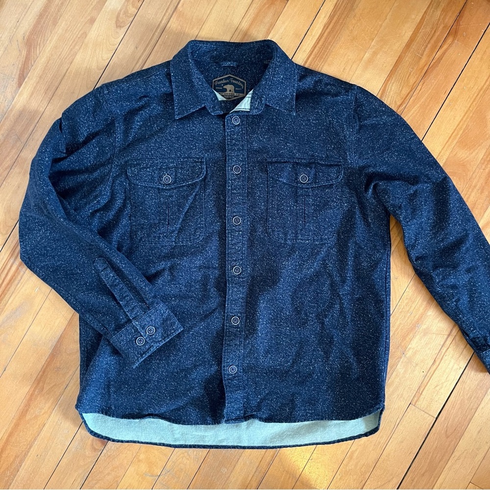 Freedom Foundry Men's Navy Blue Heavy Flannel Work Shirt